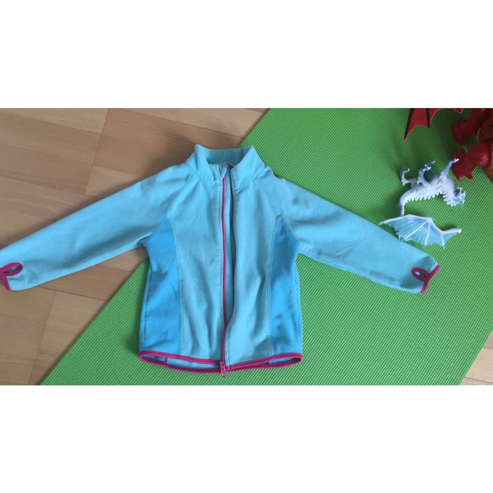 Fleece Jacket Girls' Blue Colorblock